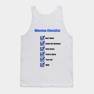 Whovian Checklist Tank Top